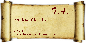 Torday Attila névjegykártya