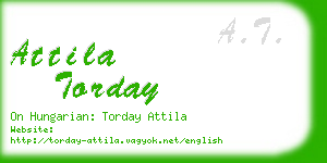 attila torday business card